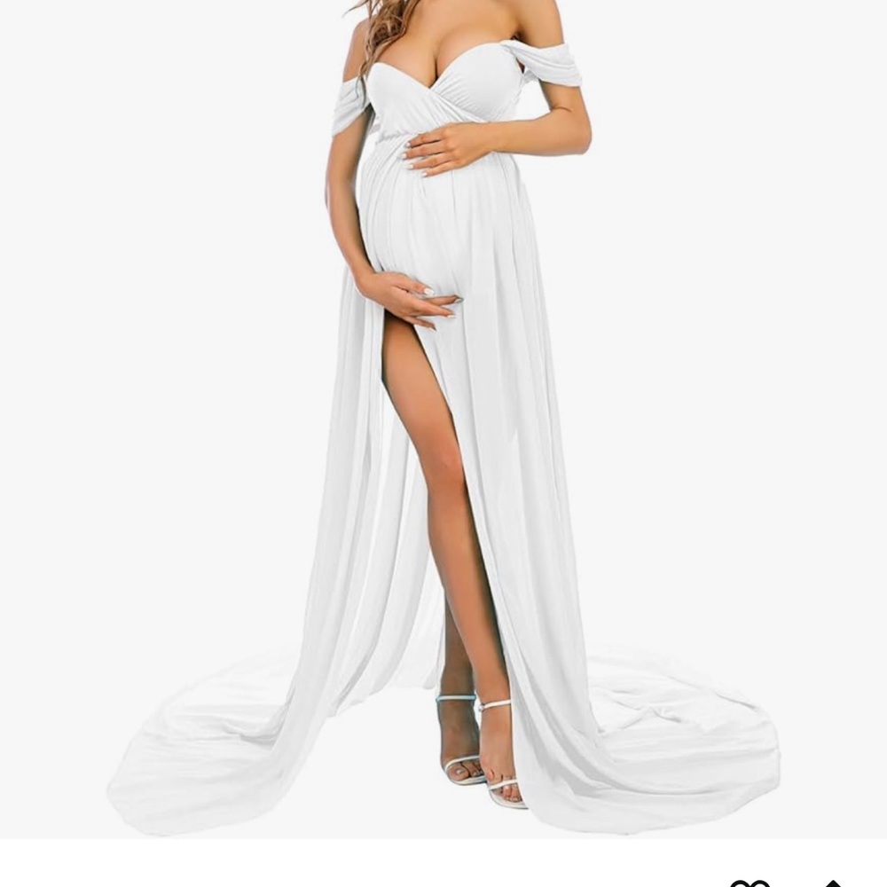 White maternity dress